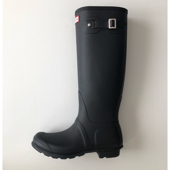Hunter original tall rain boots black matte 9 - Picture 4 of 12